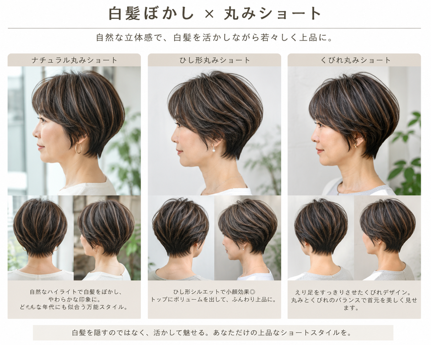 白髪ぼかしハイライトのビフォーアフター